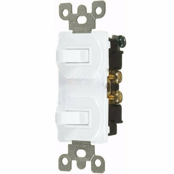 American Imaginations 15 AMP Rectangle White Electrical Switch Plastic-Aluminum AI-36821